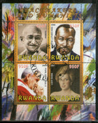 Rwanda 2009 Mahatma Gandhi Diana Pope Cancelled M/s # 12778