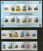 Laos 2005 Europa Historical Monuments Sc 1668-73a Set+M/s MNH # 5238