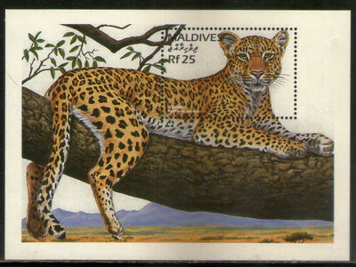 Maldives 1996 Leopard Wildlife Animal Sc 2188 M/s MNH # 5859