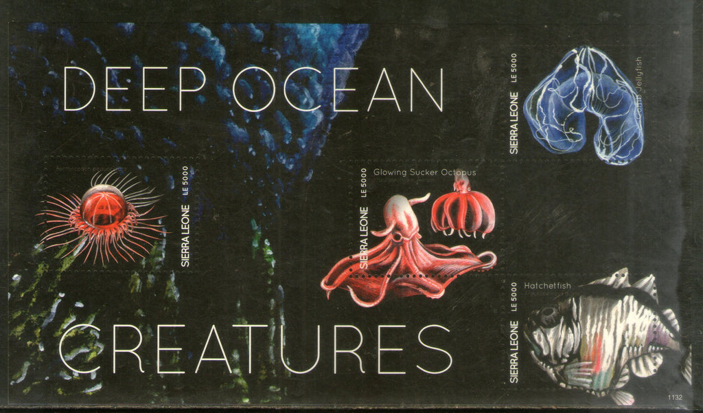 Sierra Leone 2011 Deep Ocean Sea Creatures Marine Life Sc 3100 M/s MNH # 6040