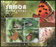 Samoa 2015 Butterflies Moth Insect Fauna Sc C14a M/s CV$115 MNH # 9105
