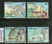 India 2003 Nature India Snakes Phila-2012a 4v Used Stamp Set # 4