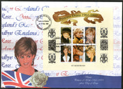 Burkina Faso 1998 Princess Diana Royal Family Sheetlet FDC # 10393