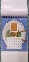 India 2017 Splendors of India Ancient Art Sculpture Painting 12 M/s Table Calendar MNH # 13194
