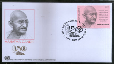 United Nations 2019 Mahatma Gandhi of India 150th Birth Anniversary 1v FDC # 16317