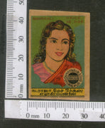 India 1950's Women Lady Anarkali Brand Match Box Label # MBL195 - Phil India Stamps