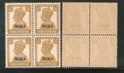 India Patiala State 1An3ps KG VI Postage Stamp SG 107 / Sc 106 BLK/4 MNH - Phil India Stamps