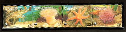 Alderney 1993 WWF Seashore Life Star Fish Lobster Marine Life Sc 69 MNH # 152 - Phil India Stamps