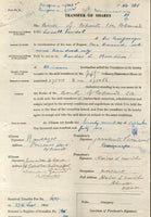 India Fiscal Bikaner State 2 Diff Revenue on Share Transfer Document T60 # 10061A