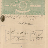 India Fiscal Tonk State 8 As Coat of Arms Stamp Paper TYPE 40 KM 405 # 10302C