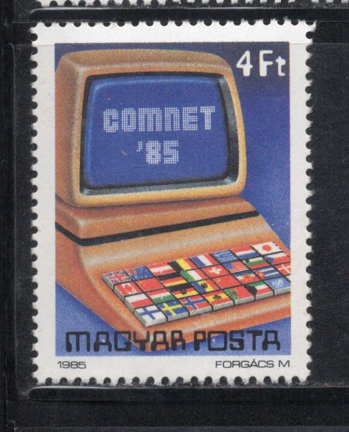 Hungary 1985 Computer Sciences Conference Flags 1v MH # 1080