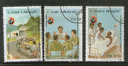 St. Thomas & Prince Is. 1988 Int´al Red Cross 3v Sc 848 Cancelled # 1090