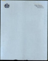 India Kotda Sangani State Blank Crested Letter Sheet Size 8.50" x 10.5" # 10932N