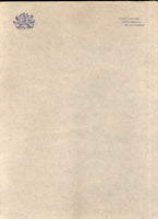 India Kotda Sangani State Blank Crested Letter Sheet Size 8.50" x 13.5" # 10932O