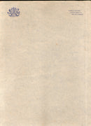 India Kotda Sangani State Blank Crested Letter Sheet Size 8.50" x 13.5" # 10932O