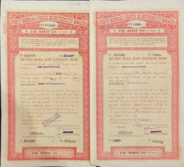 India Fiscal 2 diff West Bengal Electricity Board Bond Upto Rs. 100000 Used # 10949