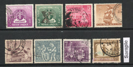 India Fiscal 8 diff. Radio Licence Fee Revenue Stamp Musical Instrument Used  # 1099