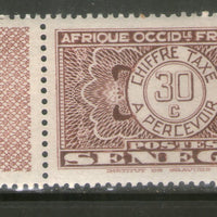 Senegal 1935 30c Postage Due Sc J26 Stamp with Tab MNH # 10