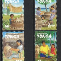 Tonga 2002 Weaving Handicraft Sc 1074-77 MNH  # 1139