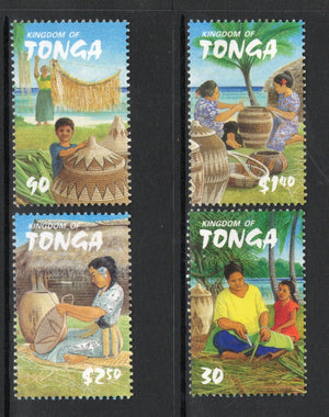 Tonga 2002 Weaving Handicraft Sc 1074-77 MNH  # 1139