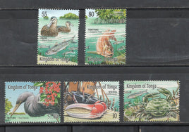 Tonga 2001 Mangroves Bird Fish Crab Sc 1048-52 MNH # 1191