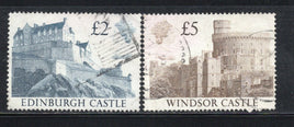 Great Britain 1988 2 diff. Castle series High Value Sc 1232-33 Used # 123
