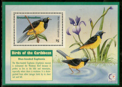 Grenada 1995 Blue Hooded Euphonia Birds Wildlife Sc 1761 M/s MNH # 12517