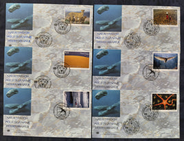 United Nations 2005 Endangered Species Nature Landscape Cheetah Bird Wildlife 6 FDCs # 12595