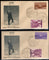 India 1953 Conquest of Mt. Everest Phila-308-9 Separate Combination FDCs # 12610