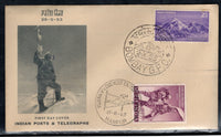 India 1953 Conquest of Mt. Everest Phila-308-9 Separate Combination FDCs # 12610