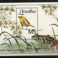 Lesotho 1994 Frog & Birds Amphibians Animals Sc 1016 M/s MNH # 12626