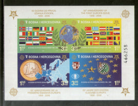 Bosnia & Herzegovina 2006 First Europa Issue Map Flags IMPERF M/s MNH # 12626