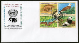 United Nations - New York 1996 Endangered Species Panda Eagle Sc 677a FDC #12680