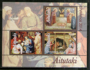 Aitutaki 2014 Christmas Religious Paintings Art Sc 627 M/s MNH # 12720