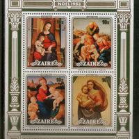 Zaire 1983 Raphael Paintings Christmas Sc 1129 M/s MNH # 12746