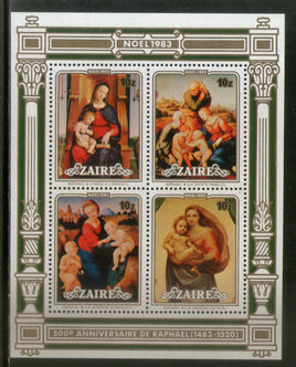 Zaire 1983 Raphael Paintings Christmas Sc 1129 M/s MNH # 12746