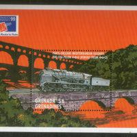 Grenada 1999 Steam Locomotive Railway Train Sc 2116 M/s MNH # 12867