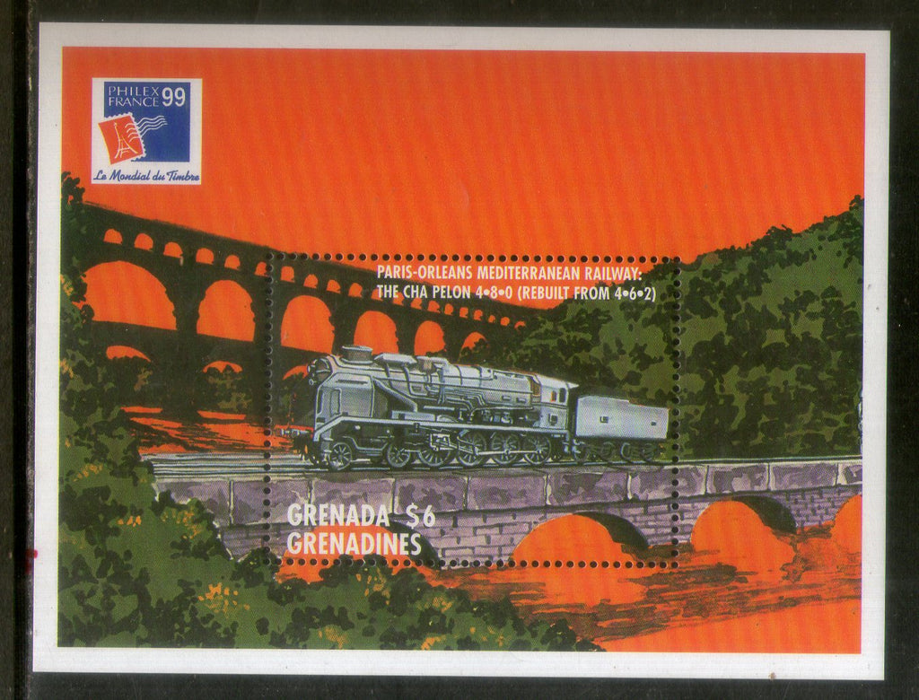 Grenada 1999 Steam Locomotive Railway Train Sc 2116 M/s MNH # 12867