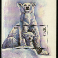 Nevis 1998 Polar Bear Endangered Species Wildlife Animals Sc 1075 M/s MNH # 12993