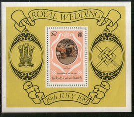 Îles Turques-et-Caïques 1981 Mariage royal de Diana M/s MNH # 13001