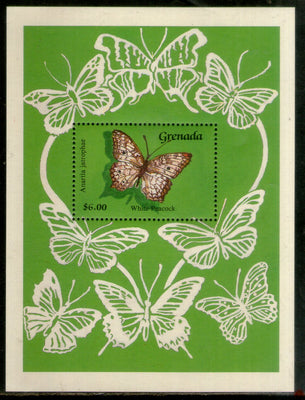 Grenada 1989 White Peacock Butterfly Insect Sc 1765 M/s MNH # 13043