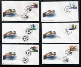 United Nations 2005 Year of Sports & Physical Education Football 6 FDCs # 13052