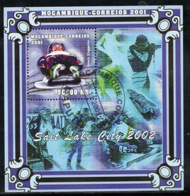 Mozambique 2001 Winter Olympics Salt Lake City Armin Zoggeler Sc 1441 M/s Cancelled # 13063