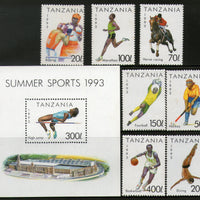 Tanzania 1992 Sports Hockey Boxing Diving 7V+ M/s MNH # 13106