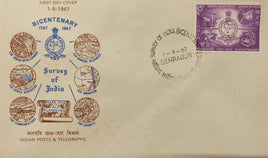 India 1967 15p Survey of India Phila 445 Dehradun Special Place FDC # 13118