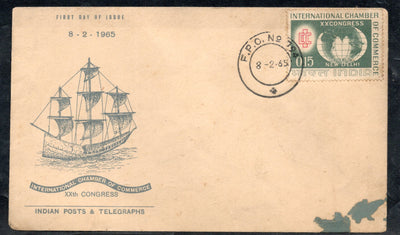 India 1965 International Chamber of Commerce Congress Phila-413 FPO 794 FDC # 13240