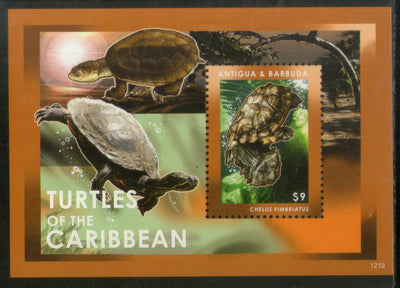 Antigua & Barbuda 2012 Turtles Reptiles Amphibians Sc 3204 M/s MNH # 13251