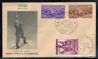 India 1953 Conquest of Mt. Everest Phila-308-9 Combination FDC # 13345