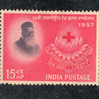 India 1957 Int. Red Cross Conference Heneri Dunant Phila-323 Mounted Mint # 1335