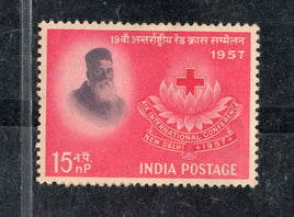 India 1957 Int. Red Cross Conference Heneri Dunant Phila-323 Mounted Mint # 1335